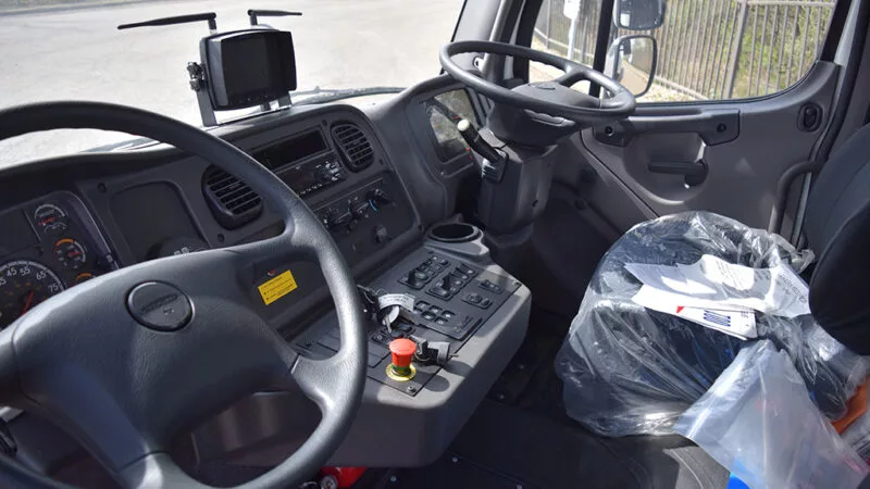 Front dashboard of ARM truckcord chassis mounted vacuum